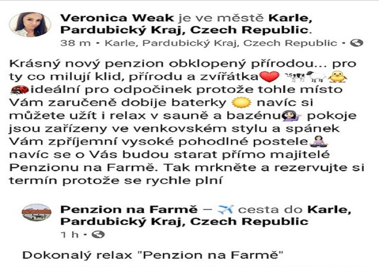 Penzion Na Farme Karle 外观 照片